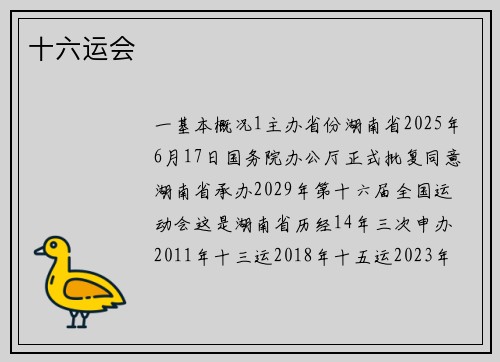 十六运会